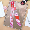 Striped Horse Print Twilly Scarf