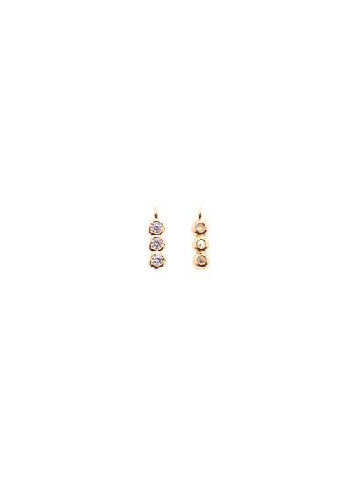 Gold Triple Crystal Charm