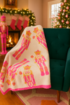 Pink Nutcracker Luxe Throw Blanket