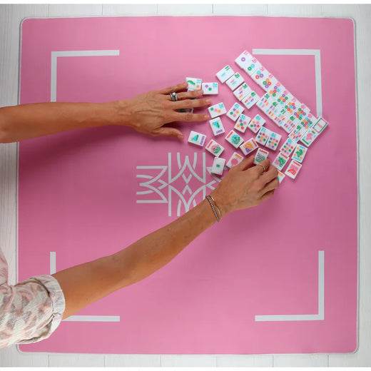 White Signature Engraved Tile Set by Amahj Line