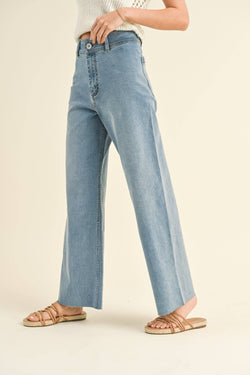 Straight Wide Leg Jeans