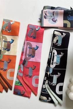 Horse Print Twilly Scarf
