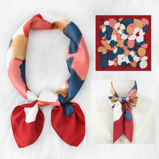 Polka Dot Satin Neck Scarf