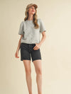 Short Puff Sleeve Sweater Cardigan