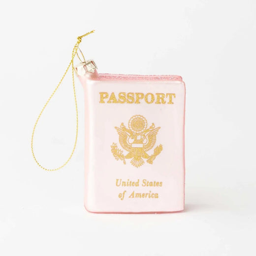Passport Boxed Glass Ornament