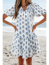 Floral Colorblock Dress