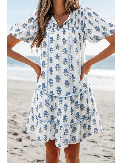 Floral Colorblock Dress