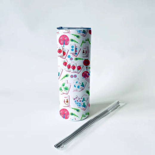 Mahjong Alphabet Pattern Tumbler 20 oz.