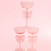 Bow & Bubbly - Pink Coupe Wine Glass