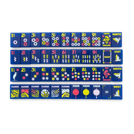 Navy Signature Engraved Tile Set by Amahj Line