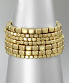 Metal Cube Stretch Bracelets