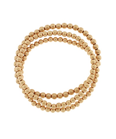 3 Piece Ball Bead Bracelet Set