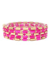 5 Row Hexagon Cylinder Beads Bracelet