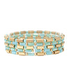 5 Row Hexagon Cylinder Beads Bracelet