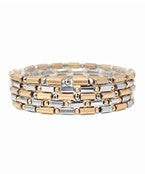 5 Row Hexagon Cylinder Beads Bracelet