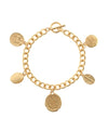 5 Coin Charm Dangle Bracelet