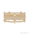 3 Row Flat & CCB Mixed Clover Bracelet