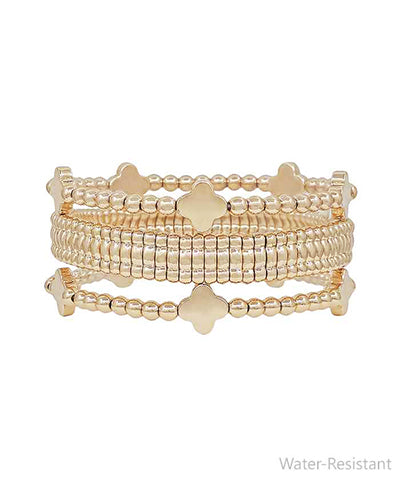 3 Row Flat & CCB Mixed Clover Bracelet