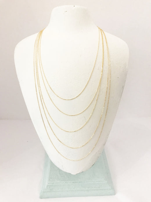 Necklace - 14k Gold Filled Flat Cable Chain Necklace