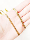Necklace - 24K Gold Filled Herringbone Necklace