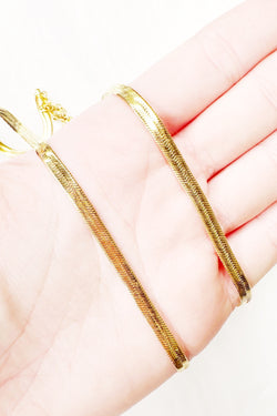24K Gold Filled Herringbone Necklace
