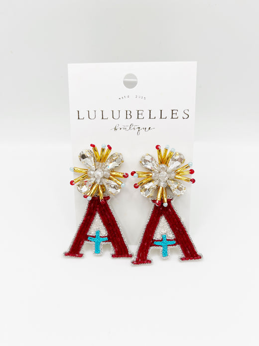 Assumption Hand Beaded Earrings