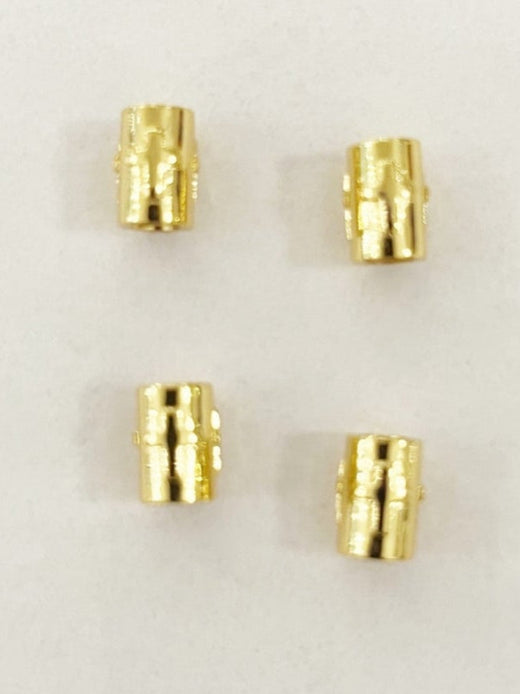 18K Gold Polished Cross Slider Charm