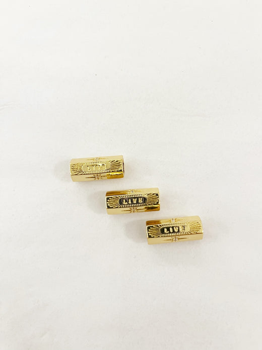 18K Gold Live Word/ North Star Slider Charm