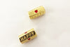 Red Enamel Heart/Happy Slider Charm