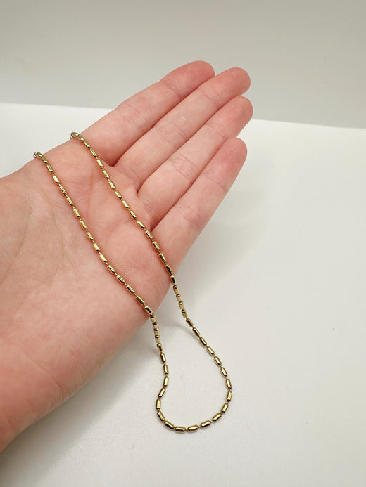 PILL Chain Necklace- 16K Plated Non Tarnish
