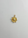 Small Etched Starburst Compass Charm