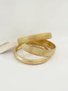 3 Row Textured Casting Bangle Bracelet