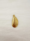 Gold Mussel Shell Charm