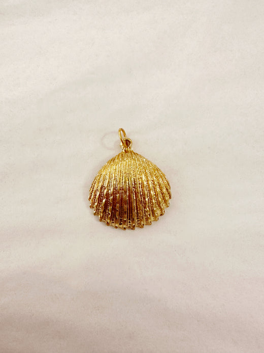 Textured Gold Seashell Charm