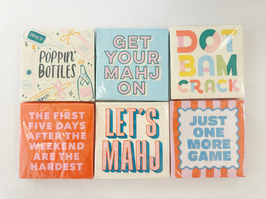 Mahjong Cocktail Napkins- Dot Bam Crack