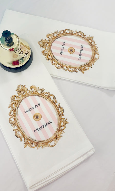 Press For Champagne Kitchen Towel