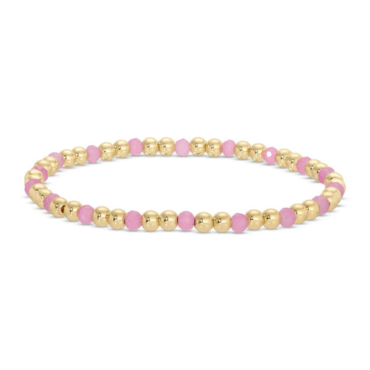 4mm Bead & Crystal Stretch Bracelets