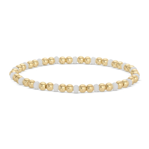 4mm Bead & Crystal Stretch Bracelets