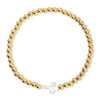 Cross Beaded Stretch Bracelet