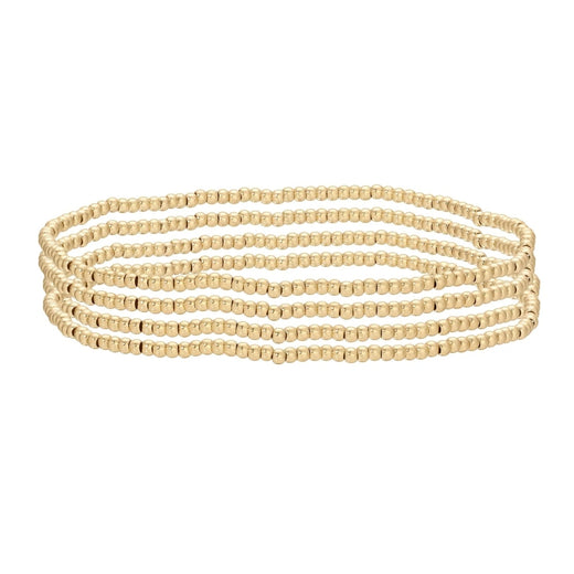 2mm Gold Bead Stretch Bracelet