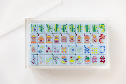 East Meets West Mahjong Tile Set - Sky