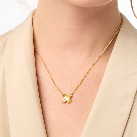 Julie Vos, Catalina X Pavé Delicate Necklace