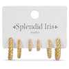 Set of 3 Twisted Huggies Earrings