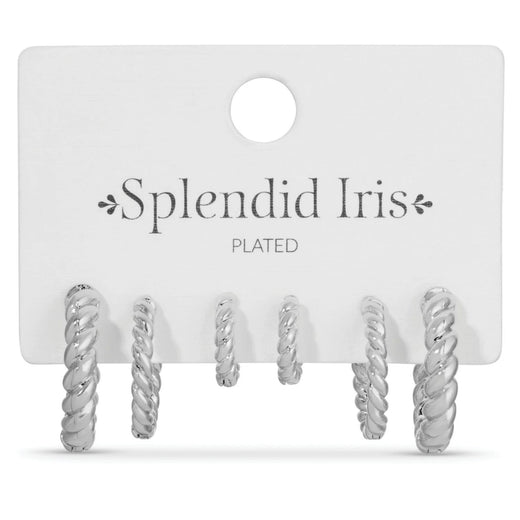 Set of 3 Twisted Huggies Earrings