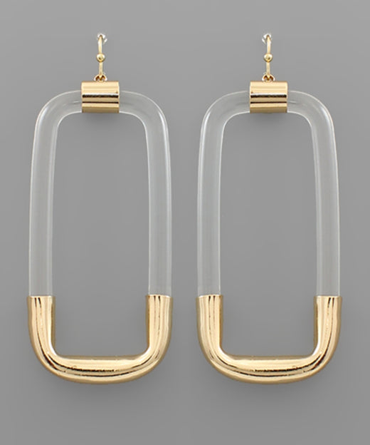 Acrylic Rectangle Earrings
