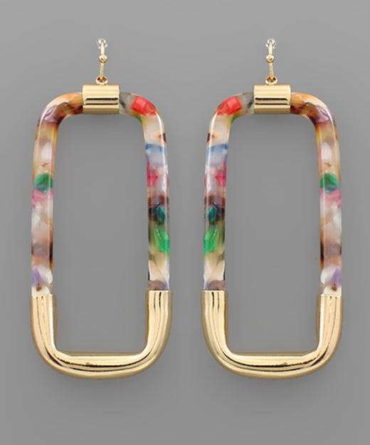 Acrylic Rectangle Earrings