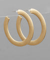 Matte Gold Satin Hoops
