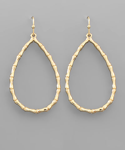 Bamboo Teardrop Earrings