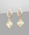 Brass Texture Clover Hoops