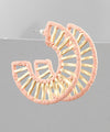 Gold Bar Wrapped Hoops